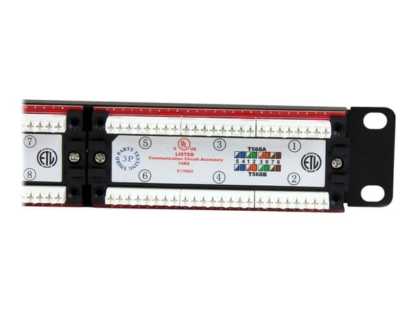 StarTech.com C6PANEL24, RJ-45, Telinekiinnitys, 1U, Musta, RoHS, CE, ETl, UL