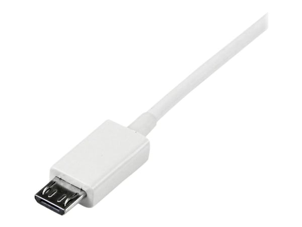 StarTech 2m White Micro USB Cable Cord - A to Micro B - Micro USB Charging Data Cable - USB 2.0 - 1x USB A Male, 1x USB Micro B Male (USBPAUB2MW) -...