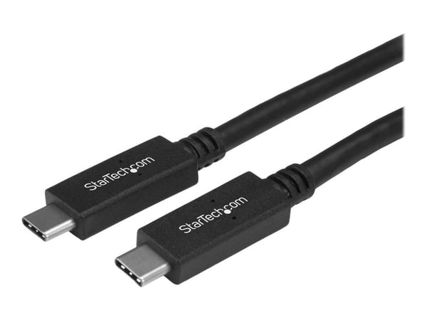 StarTech USB 3.1 Type C Cable - 6 ft / 2m - with Power Delivery (USB PD) - Power Pass Through Charging - USB Charger (USB315CC2M) - USB-kabel - USB...