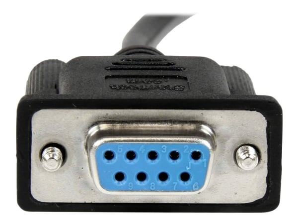 StarTech 2m Black DB9 RS232 Serial Null Modem Cable F/F - DB9 Female to Female - 9 pin RS232 Null Modem Cable - 2 meter, Black - Null modem-kabel -...