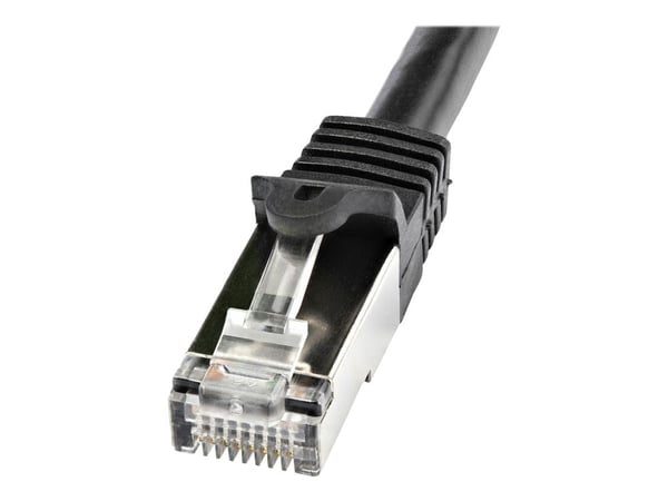 Startech 1m CAT6 Ethernet Cable, 10 Gigabit Shielded Snagless RJ45 100W PoE Patch Cord, CAT 6 10GbE SFTP Network Cable w/Strain Relief, Black, Wiri...