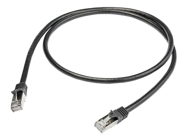 Startech 1m CAT6 Ethernet Cable, 10 Gigabit Shielded Snagless RJ45 100W PoE Patch Cord, CAT 6 10GbE SFTP Network Cable w/Strain Relief, Black, Wiri...