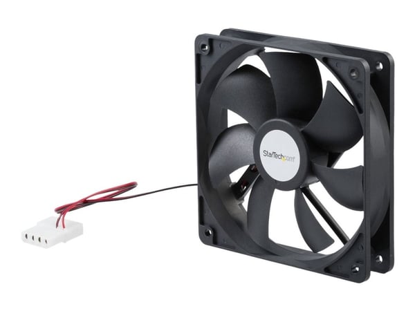 Startech 120x25mm Dual Ball Bearing Computer Case Fan w/ LP4 Connector (FANBOX12) - Systemviftesett - 120 mm