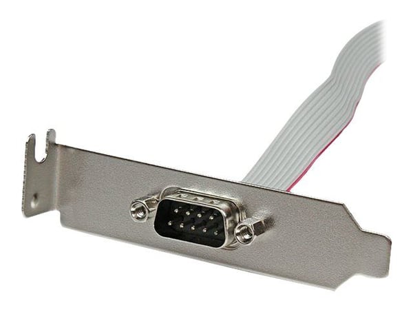 StarTech 1 Port 16in DB9 Serial Port BRacket to 10 Pin Header - Low Profile - low profile DB9 Header - DB9 bRacket (PLATE9M16LP) - Serielt panel - ...