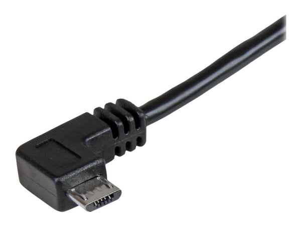 StarTech 1m 3 ft Micro-USB Charge-and-Sync Cable - Right-Angle Micro-USB - M/M - USB to Micro USB Charging Cable - 30/24 AWG (USBAUB1MRA) - USB-kab...