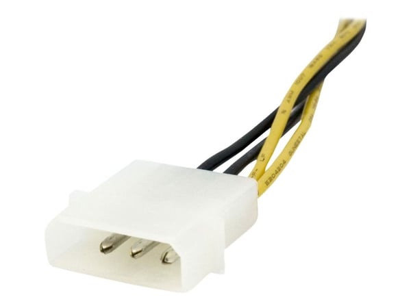 StarTech 6 Inch 4 Pin to 8 Pin EPS Power Adapter with LP4 - F/M - ATX to EPS Power Adapter (EPS48ADAP) - Strømadapter - 4-pin ATX12V (hunn) til 8-p...