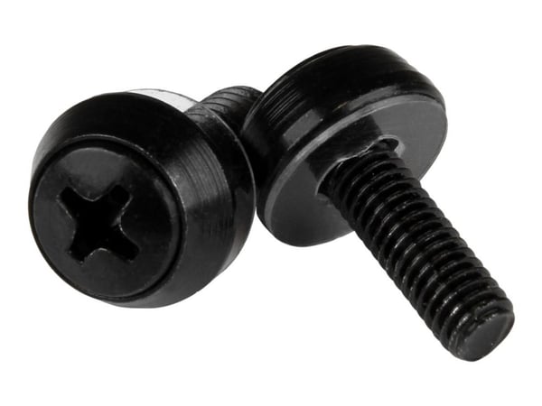 Startech M5 x 12mm - Screws - 50 Pack, Black - M5 Mounting Screws for Server Rack & Cabinet (CABSCREWSB) - Skruesett - svart (en pakke 50) - for P/...