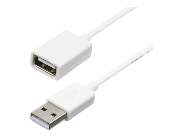 StarTech.com USBEXTPAA1MW, 1 m, USB A, USB A, USB 2.0, 0,48 Gbit/s, Valkoinen