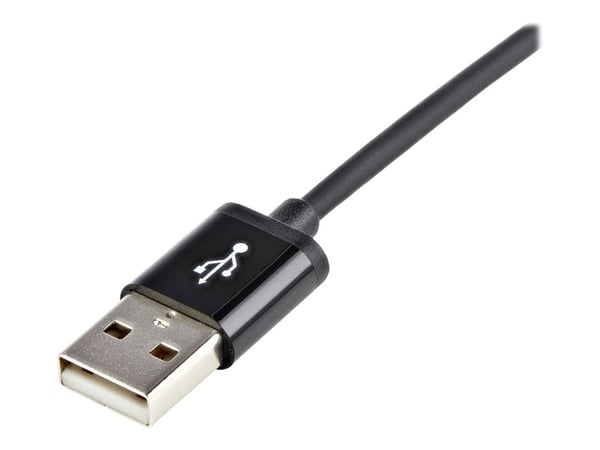 Startech 2m (6ft) Long Black Apple® 8-pin Lightning Connector to USB Cable for iPhone / iPod / iPad - Charge and Sync Cable (USBLT2MB) - Lightning-...