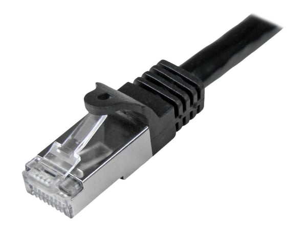 Startech 2m CAT6 Ethernet Cable, 10 Gigabit Shielded Snagless RJ45 100W PoE Patch Cord, CAT 6 10GbE SFTP Network Cable w/Strain Relief, Black, Wiri...