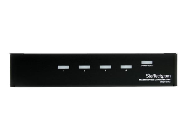 StarTech.com ST124HDMI2, HDMI, 4x HDMI, 1920 x 1200 pikseliä, Musta, Terästä, 1280 x 1024 (SXGA), 1600 x 1200 (UXGA), 1920 x 1080 (HD 1080), 1920 x...
