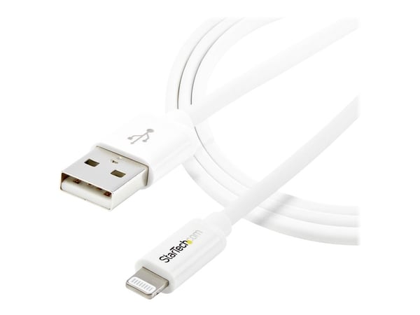 StarTech.com USBLT1MW, 1 m, Lightning, USB A, Uros, Uros, Valkoinen