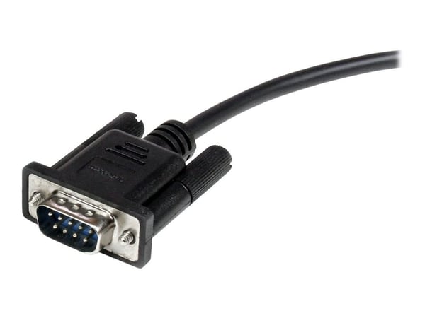 StarTech 0.5m Black Straight Through DB9 RS232 Serial Cable - DB9 RS232 Serial Extension Cable - Male to Female Cable - 50cm (MXT10050CMBK) - Serie...