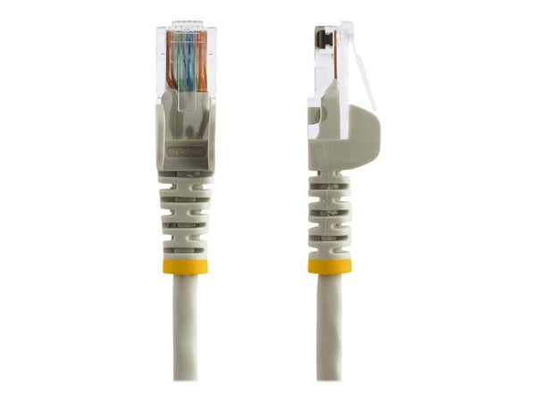 StarTech.com 0.5m Gray Cat5e / Cat 5 Snagless Ethernet Patch Cable 0.5 m - Patchkabel - RJ-45 (han) til RJ-45 (han) - 50 cm - UTP - CAT 5e - knastf...