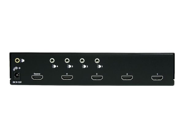 StarTech.com ST124HDMI2, HDMI, 4x HDMI, 1920 x 1200 pikseliä, Musta, Terästä, 1280 x 1024 (SXGA), 1600 x 1200 (UXGA), 1920 x 1080 (HD 1080), 1920 x...