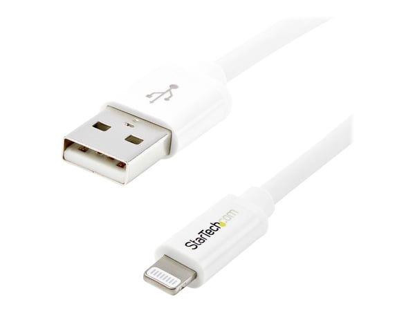 StarTech.com USBLT1MW, 1 m, Lightning, USB A, Uros, Uros, Valkoinen