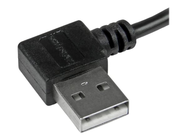 StarTech.com 2m 6 ft Micro-USB-kaapeli suorakulmaisilla liittimillä - M/M - USB A-Micro B-kaapeli - 6ft oikeakulmainen Micro-USB-kaapeli (USB2AUB2R...