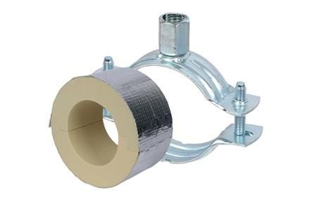 WALRAVEN BISOFIX® Kølerørbøjle PIR20 Ø76,1mm med 20mm isolering, kombi muffe M8/10.