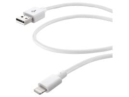 Cellularline 8018080175466, 1,2 m, Lightning, USB A, Hvit, 45 g, 1200 mm