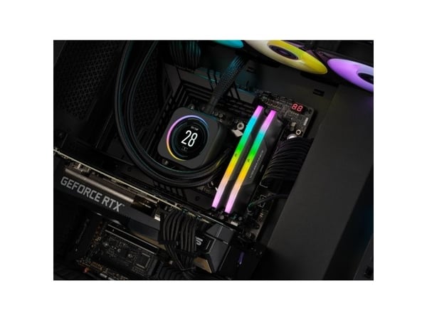 CORSAIR Vengeance RGB - DDR5 - sett - 32 GB: 2 x 16 GB - DIMM 288-pin - 6200 MHz / PC5-49600 - CL36 - 1.4 V - ikke-bufret - svart