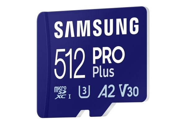 Samsung PRO Plus MB-MD512SA - Flashminnekort (microSDXC til SD-adapter inkludert) - 512 GB - A2 / Video Class V30 / UHS-I U3 - microSDXC UHS-I - blå