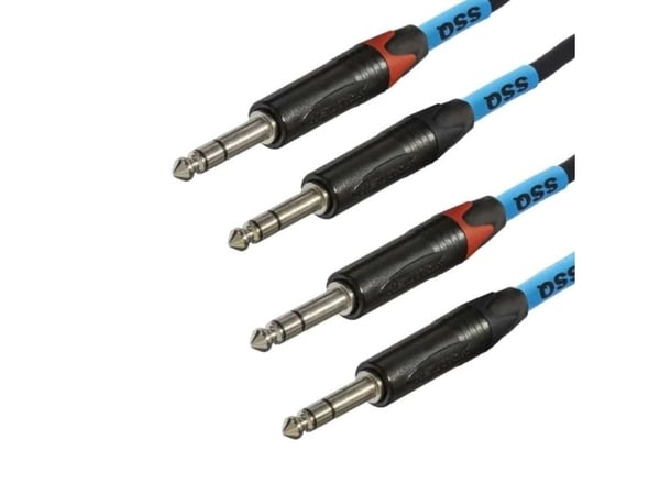 Kabel SSQ JSJS5 PRO - 2x jack stereo 6,3mm - 2x jack stereo 6,3mm NEUTRIK