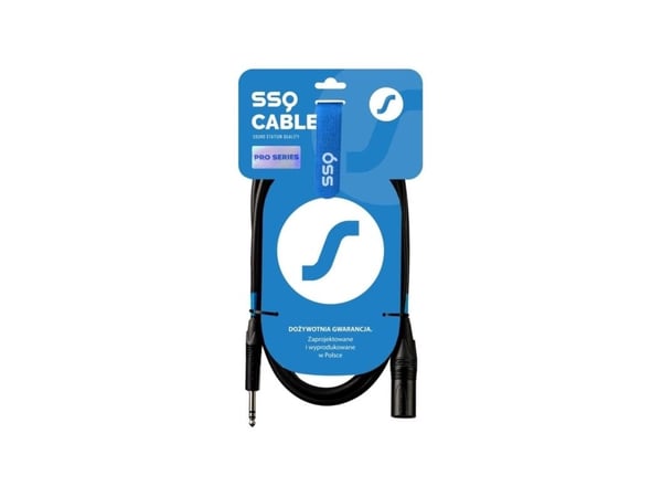 Kabel SSQ JSXM5 PRO - XLR hann - 6,3 mm stereokontakt NEUTRIK
