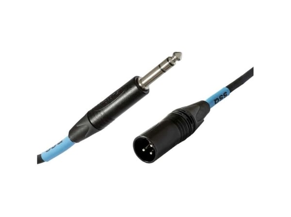 Kabel SSQ JSXM5 PRO - XLR hann - 6,3 mm stereokontakt NEUTRIK