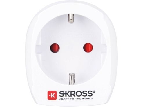 Skross Europe to USA, Tyyppi B, Tyyppi C (Europistoke), 100-240 V, 15 A, Valkoinen, 3750 W