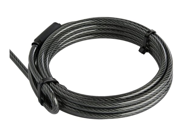 StarTech.com LTLOCKNANO, 2 m, Kensington, Yhdistelmälukko, Musta, Ruostumaton teräs