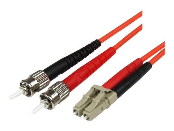 StarTech.com 1m valokuitukaapeli - Multimode Duplex 50/125 - LSZH - LC/ST - OM2 - LC to ST Fiber Patch Cable - Patchkabel - ST multimodus (han) til...