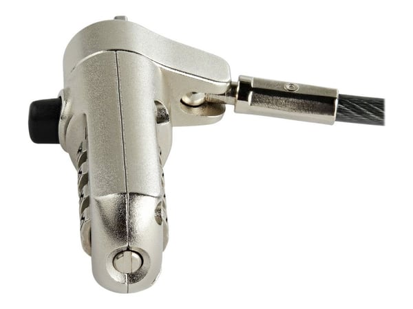 StarTech.com LTLOCKNANO, 2 m, Kensington, Yhdistelmälukko, Musta, Ruostumaton teräs
