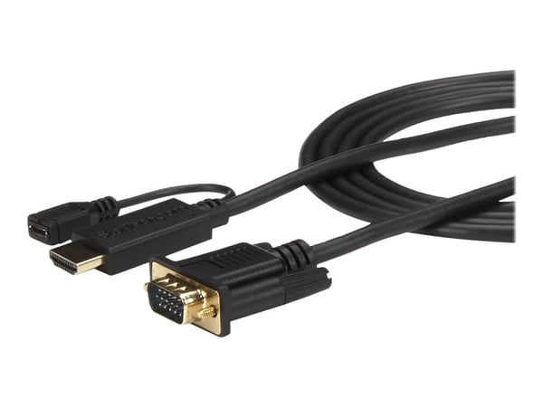 Startech HDMI to VGA Cable - 3 ft / 1m - 1080p - 1920 x 1200 - Active HDMI Cable - Monitor Cable - Computer Cable (HD2VGAMM3) - Adapterkabel - HDMI...