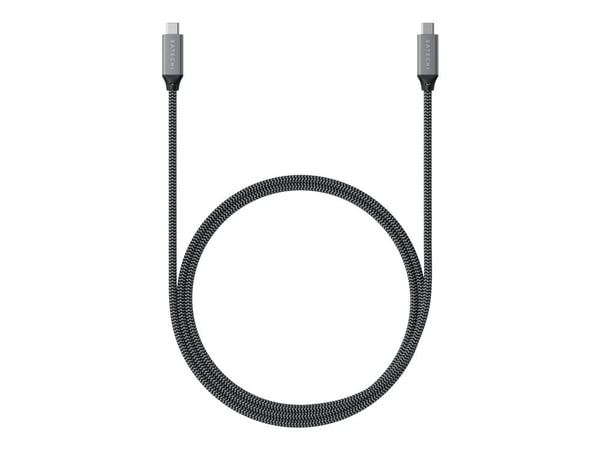Satechi ST-U4C80M, 0,8 m, USB C, USB C, USB4 Gen 3x2, 40000 Mbit/s, Grå, Sort