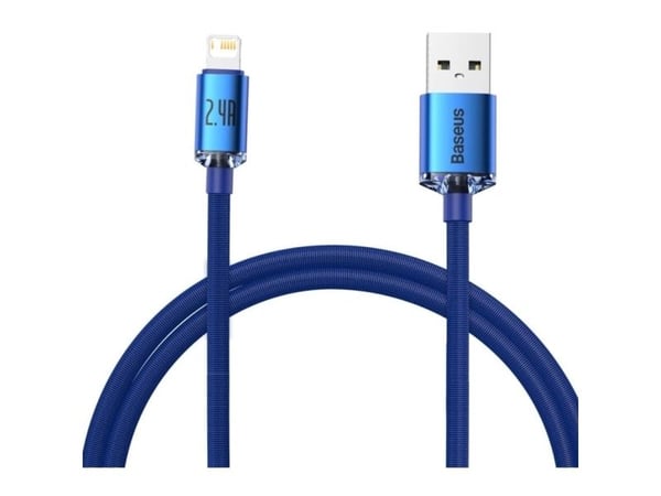 Baseus CAJY000003, 1,2 m, Lightning, USB A, Hankjønn, Hankjønn, Blå