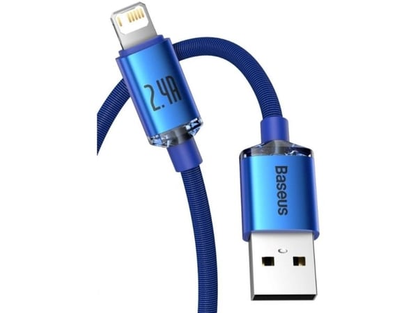 Baseus CAJY000003, 1,2 m, Lightning, USB A, Hankjønn, Hankjønn, Blå