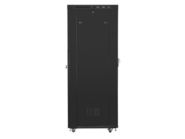 19" 27U 800X1200 MUSTA LCD-LEVY REI'ITETTY OVI LANBERG ASENNUSTELINE (FLAT PACK)