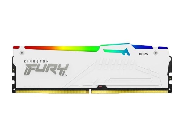 Kingston FURY Beast RGB - DDR5 - modul - 16 GB - DIMM 288-pin - 5600 MT/s / PC5-44800 - CL36 - 1.25 V - ikke-bufret - on-die ECC - hvit