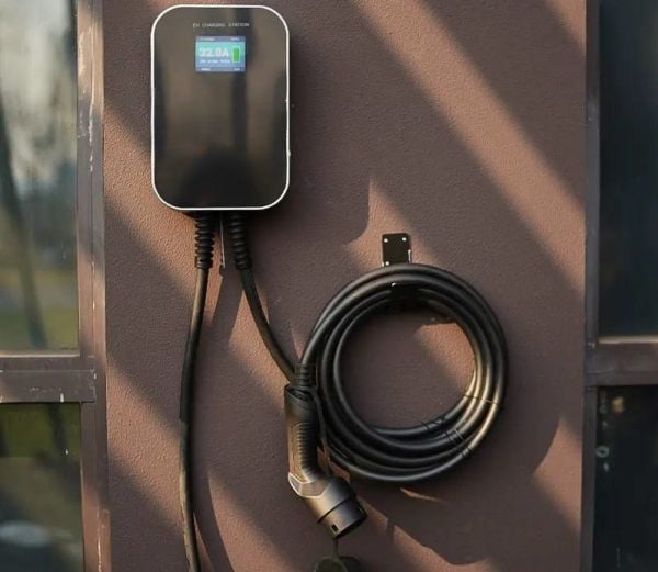 Extralink BS20-BC-22kW-APP Type 2 32A 22kW | Elbillader | 3-fase, LCD-skjerm, app, 6,1m