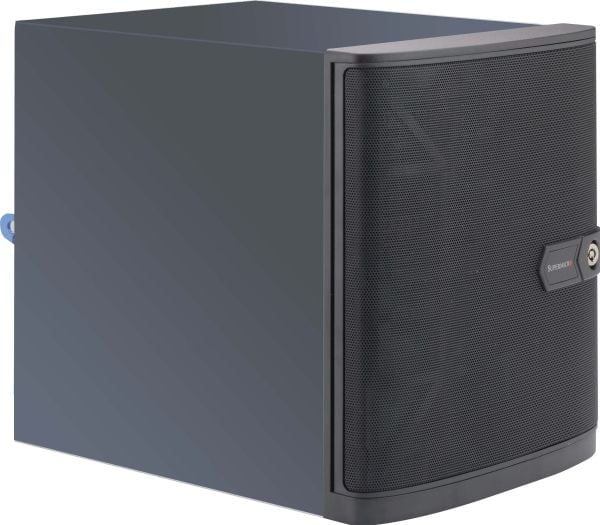 Supermicro CSE-721TQ-350B2, Mini Tower, Server, Sort, Mini-ITX, Vifte feil, Harddisk, Nettverk, Kraft indikator, Kensington