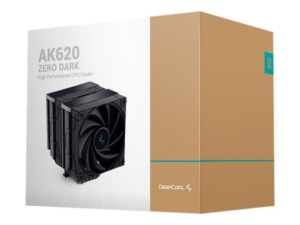 Deepcool AK620 ZERO DARK - Processorkylare - (för: LGA1155, LGA2011, LGA1150, LGA2011-3, LGA1151, AM4, LGA2066, LGA1200, LGA1700, AM5) - 120 mm - s...