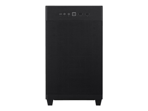 ASUS Prime AP201 - Litet torn - micro ATX - genomskinlig sidopanel (härdat glas) - ingen strömförsörjning - svart - USB/ljud