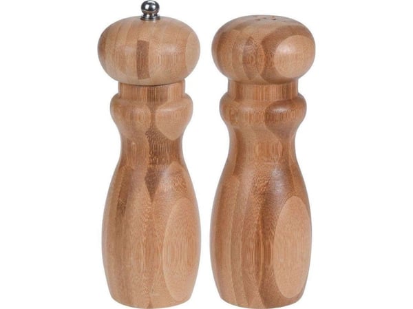 Excellent Houseware pepperkvern i tre og bambus + saltbøsse komplett