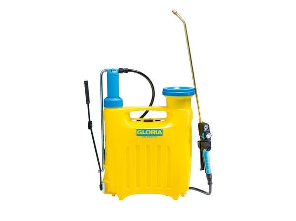 GLORIA Hobby 1200, Reppumallinen puutarharuisku, 12 L, 12 L, Sininen, Keltainen, Muovi, Messinki