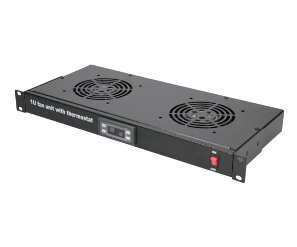 Ekstralink | Viftepanel | 19", 2 vifter, med termostat