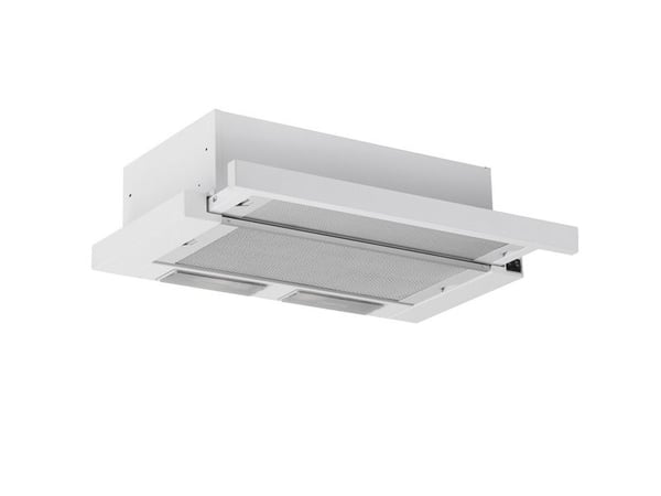 SILVERLINE SL 1152 V3 - Panser - teleskopisk - bredde: 59.8 cm - dybde: 30.5 cm - ekstraksjon og resirkulasjon (-) - hvit/stålfarge