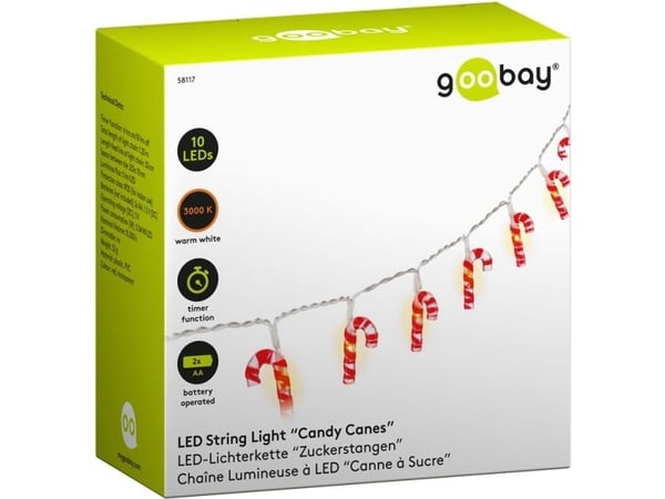Goobay 58117, Fe lys, Rød, Gjennomsiktig, Plast, Polyvinylklorid (PVC), IP20, 10 ampuller, LED
