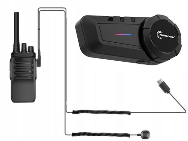 FreedConn KY-PRO motorsykkelintercom, enkeltsett, svart