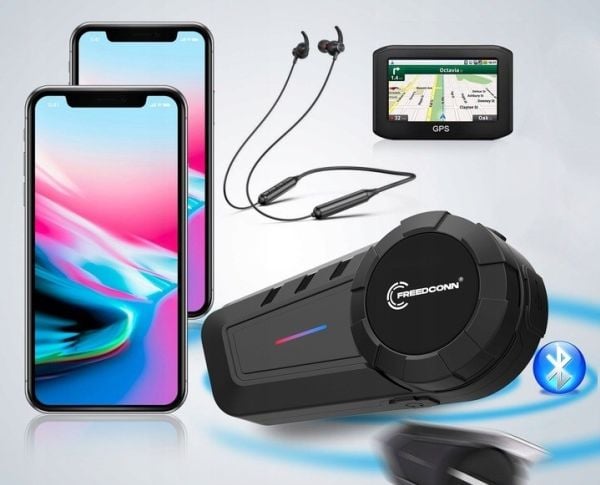 FreedConn KY-PRO motorsykkelintercom, enkeltsett, svart
