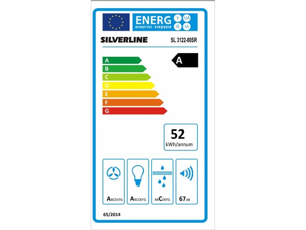 SILVERLINE Nordic Dark SL 3122-80 SR - Panser - skorsteinsflat - ekstraksjon og resirkulasjon (-) - svart